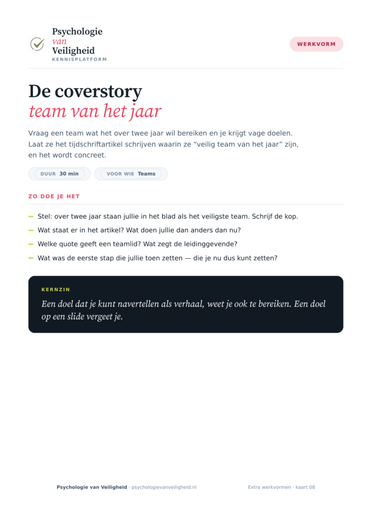 Voorbeeld van De coverstory